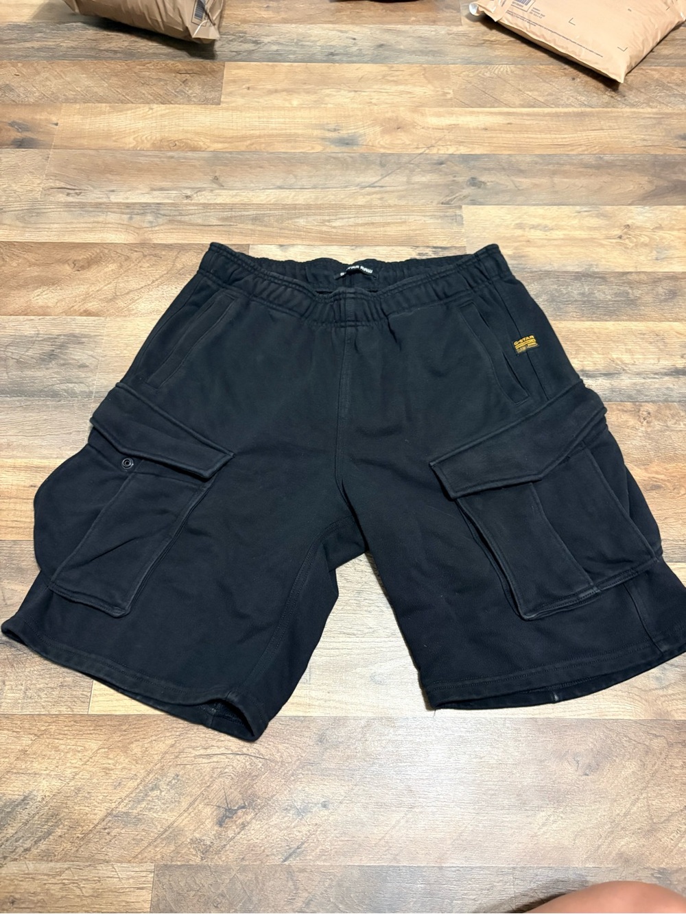 G-Star RAW Men’s Large Black Premium Core Cargo Sweat Shorts